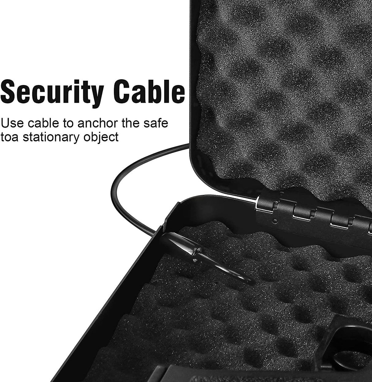 Biometric Gun Safe for Pistol, Quick Access Fingerprint Handgun Safe Firearm Lock Box,Gun Case for Home/Car/Travel - Upgraded Biometric/Keypad/Key Access,Silent Mode (Fingerprint Version) LANGGER V