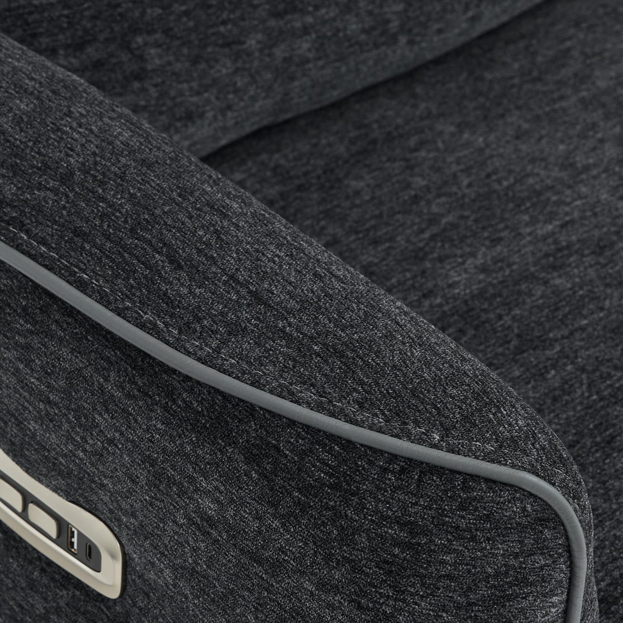 MCombo 60" Wall Hugger Power Reclining Loveseat Sofa with Adjustable Headrest, RV Recliner Loveseat with USB and Type C Charge Ports for Small Spaces 6924 (Dark Grey) MCombo