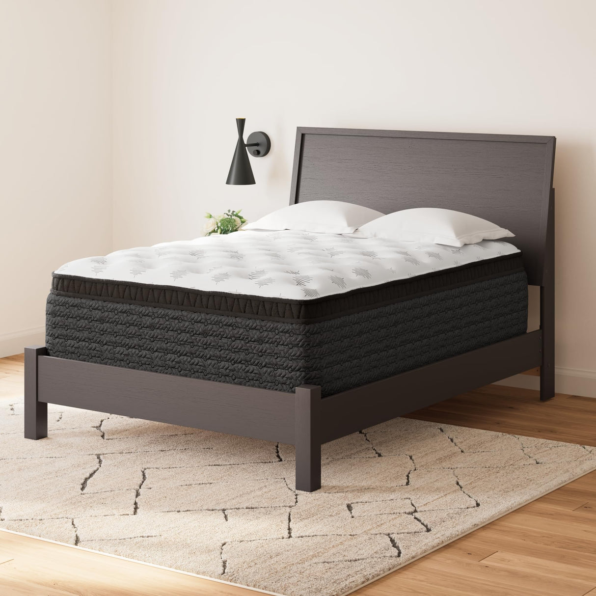 Signature Design by Ashley California King Size Ultra Luxury 16 Inch Hyper Cool Euro Top Hybrid Mattress with Cooling Gel Memory Foam Signature Design by Ashley