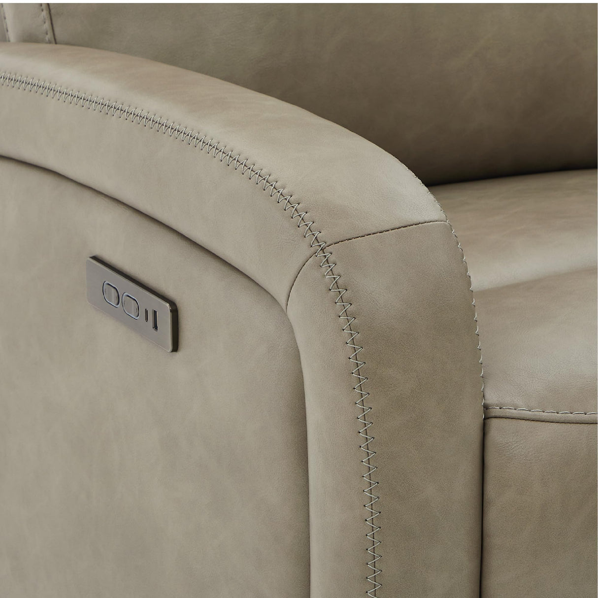 Watson & Whitely Power Recliner Chair, Zero Wall Hugger Recliners with Adjustable Headrest Type-C Charger, Faux Leather Single Sofa Chair RV Recliners for Small Space Living Room, Grey Watson & Whitely