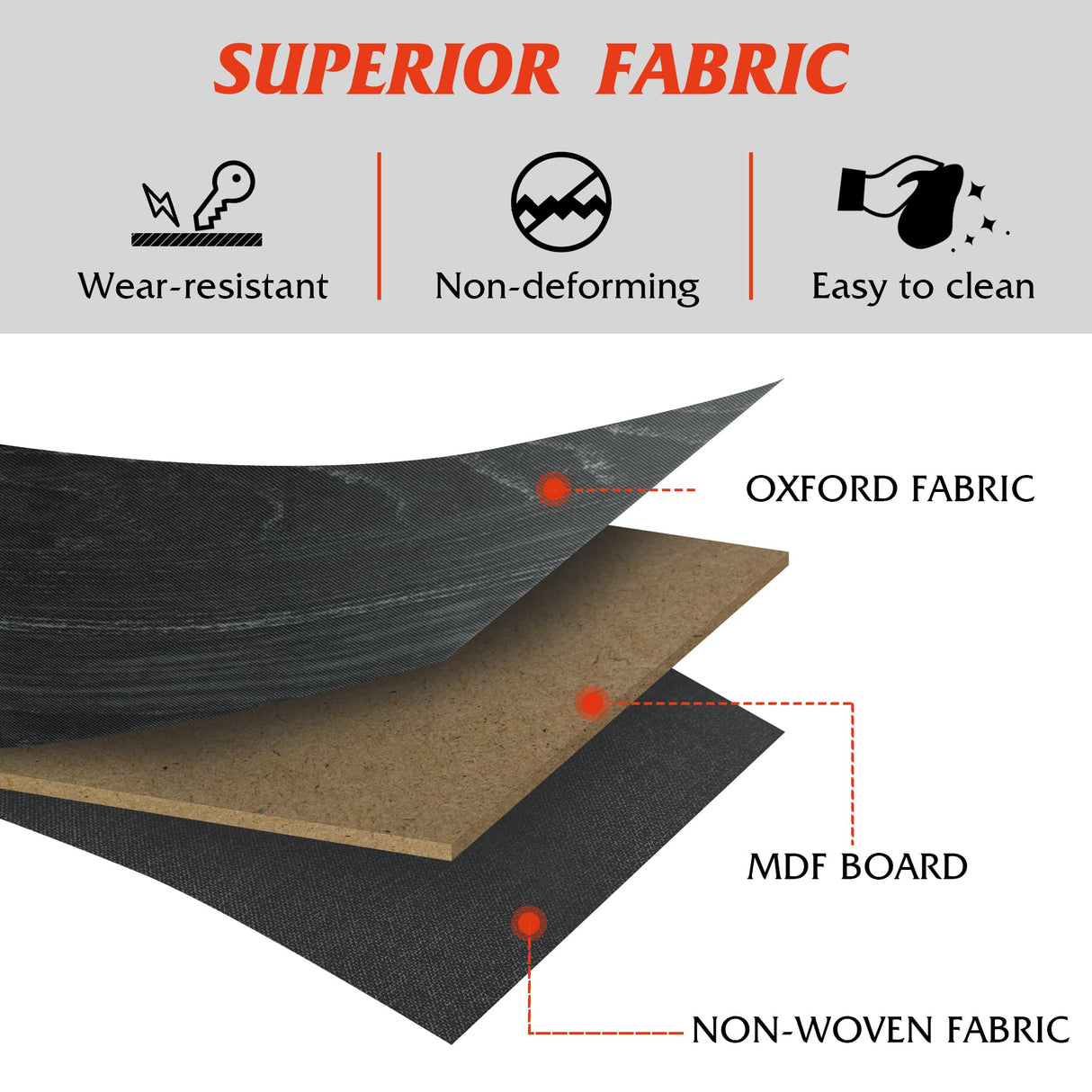 WLIVE Fabric Dresser for Bedroom, 6 Drawer Double Dresser, Storage Tower with Fabric Bins, Chest of Drawers for Closet, Living Room, Hallway, Charcoal Black Wood Grain Print WLIVE