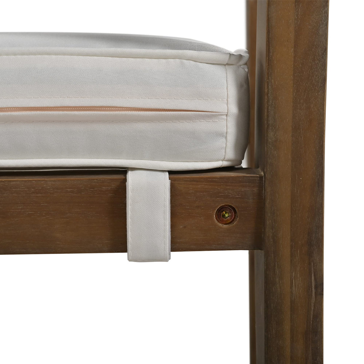 7-Pieces Acacia Wood Outdoor Dining Table Set, All-Weather Patio Conversation Dining Set, 70.9'' Dining Table with 6 Removable Cushion Chairs, Suitable for Patio Balcony Backyard (Burly Wood) VilroCaz