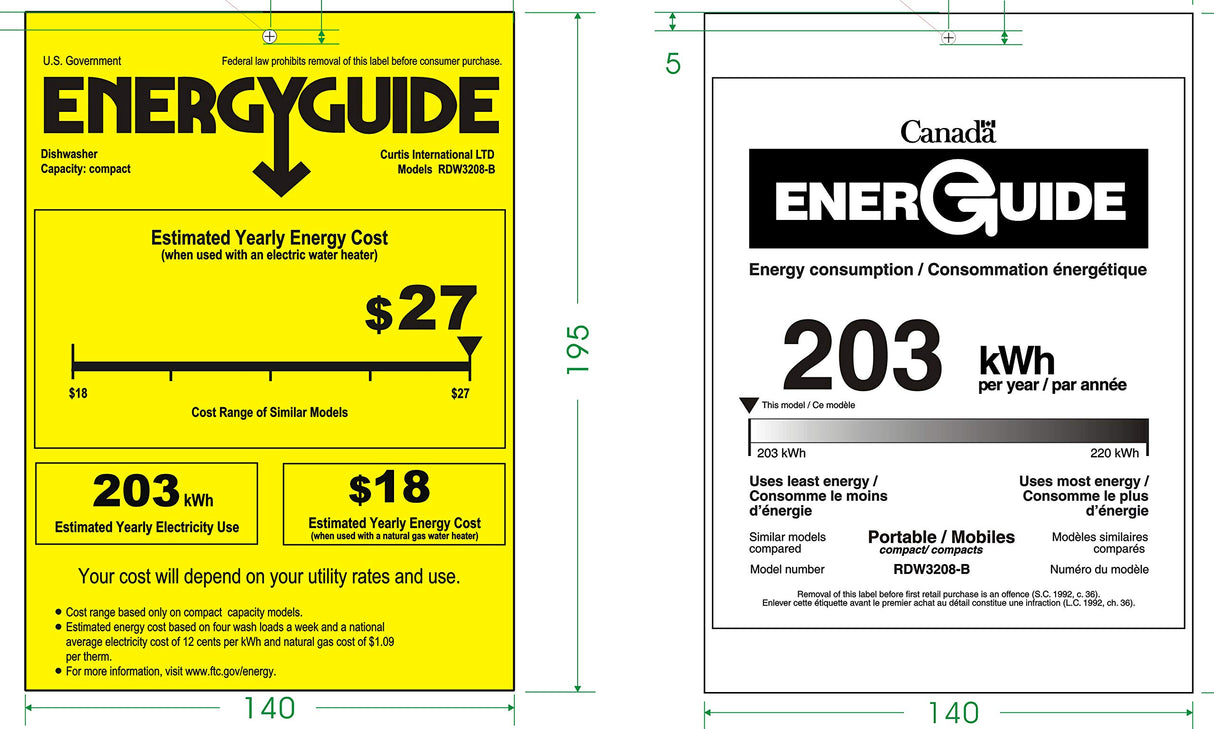HAMILTON BEACH HBDW3208 RCA RDW3208 Counter Top Dishwasher, 6 Place Settings, Portable, White Hamilton Beach