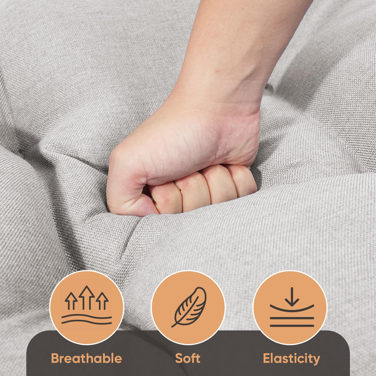 Patio Chairs Outdoor Egg Chair - Rattan Patio Lounge Rocker Chairs 4 Piece Wicker Rocking Glider Chair Set with 2 Glider Egg Chairs and 2 Ottoman for Outside Porch Deck Backyard Garden(Grey/Gery) Pugire