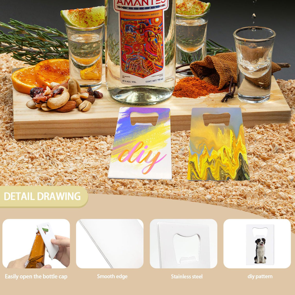 24 Pieces Sublimation Bottle Opener Blanks Credit Card Bottle Opener Metal Stainless Steel Wallet Beer Opener for Kitchen or Restaurant Personalized Sublimation Blank Products, White 2.09 x 3.35 Inch YOUKE OLA