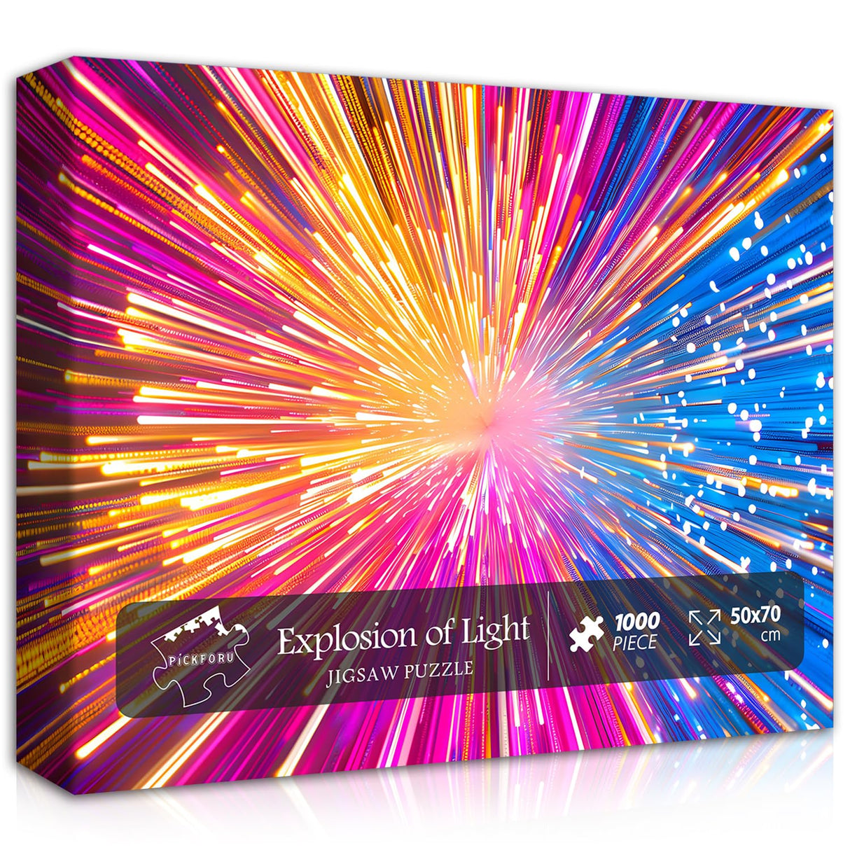 Impossible Puzzles for Adults 1000 Piece, Hard Difficult Puzzles Light, Colorful Rainbow Gradient Puzzle, Challenging Jigsaw Puzzles PICKFORU