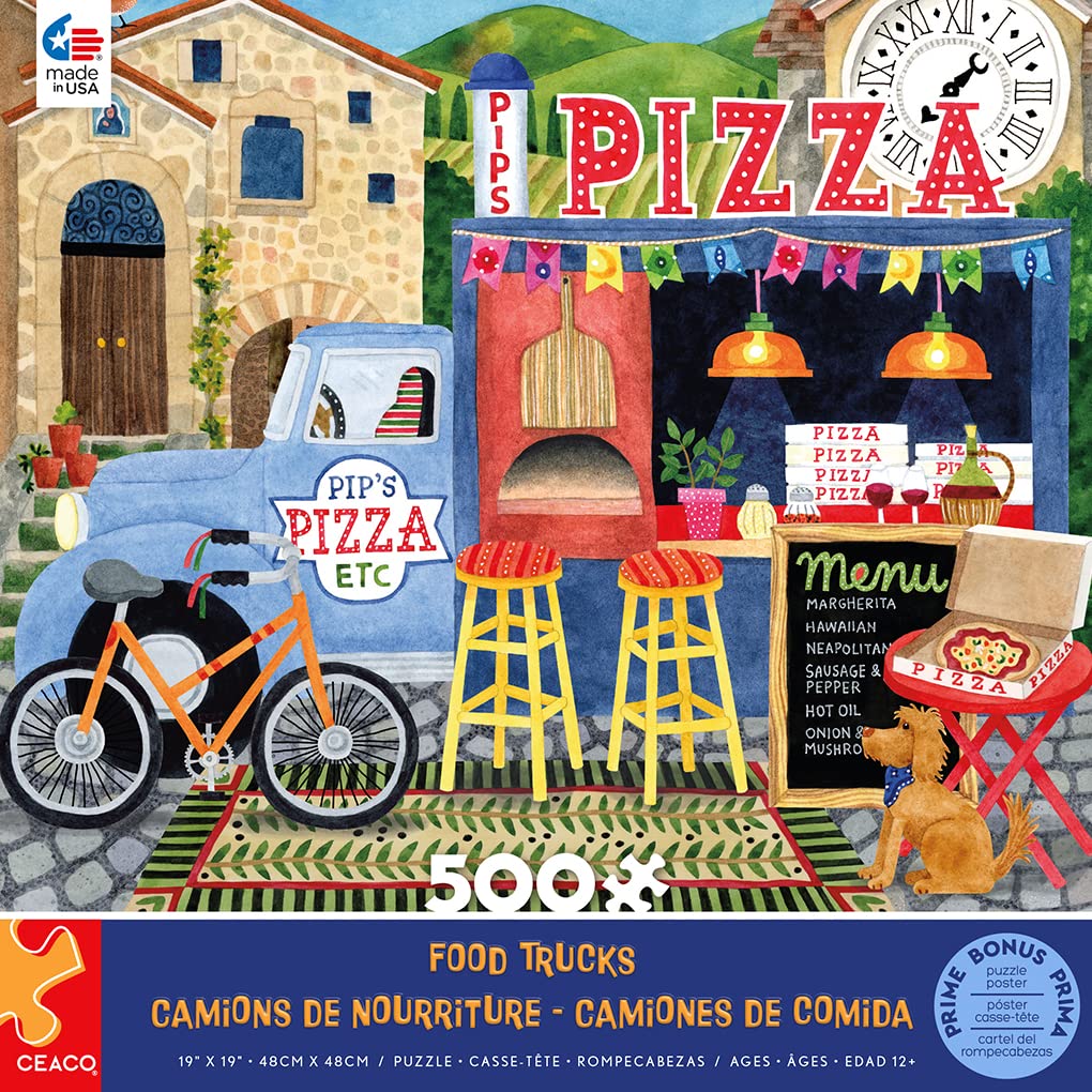 Ceaco - Food Trucks - Pip's Pizza Truck - 500 Piece Jigsaw Puzzle Ceaco