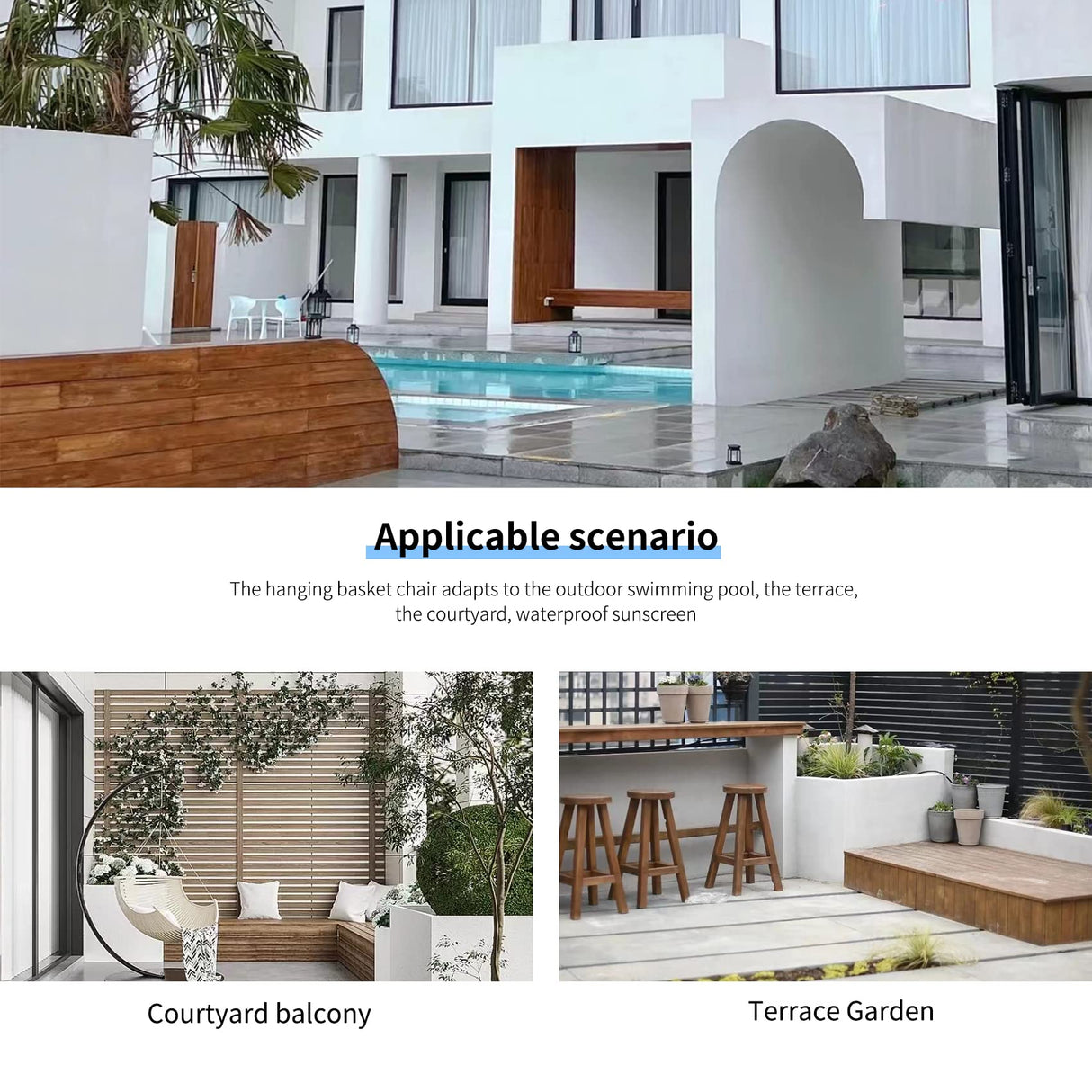 Temminkii Outdoor Patio Wicker Egg Chair Oversived Indoor Basket Rattan Chair with Stand,4''Cushion 410bls Capacity for Backyard Balcony Bedroom (Gray) Temminkii