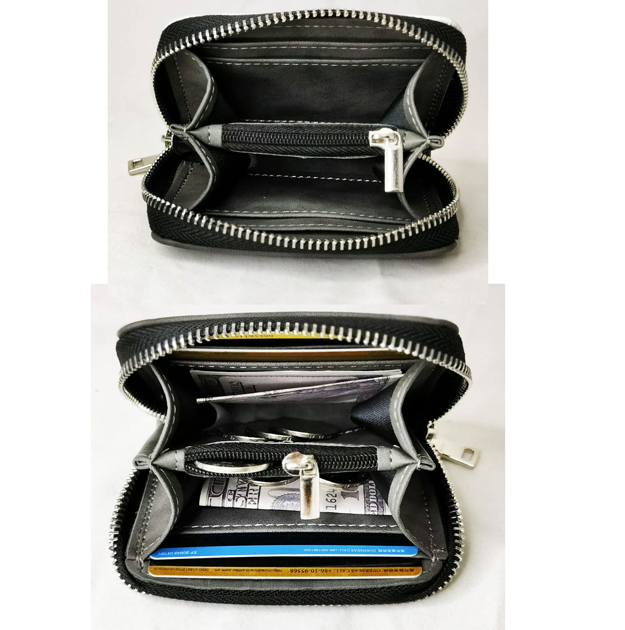 Sublimation Small Coin purse Women's Wallet Leather Coin credit Card holder Diy Craft (Gray) WoodArtSupply