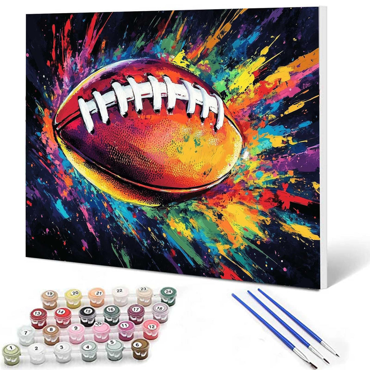Tucocoo Rugby Sport Paint by Numbers Kits Canvas for Adults DIY Oil Painting for Boys,Students,Adults&Beginners DIY Acrylic Painting Gift Kits Drawing Paintwork with Paintbrushes16x20inch No Frame Tucocoo