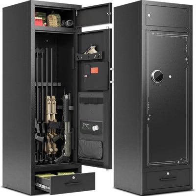 KAER 15-17 Gun Safe,Gun Safes for Home Rifle and Pistols,Large Capacity Gun Safe Rifle,Multi-Function Gun Cabinet,Sturdy Anti-Theft Gun Safe with Handgun Racks, Magnetic Lamp(Unassembled)