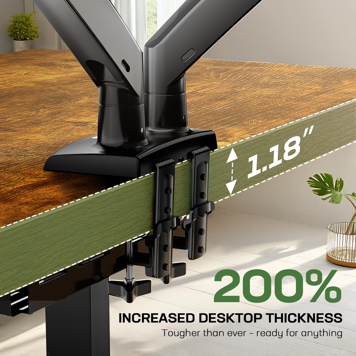 Marsail 48 x 30 Electric Standing Desk with One-Piece Desktop, Sit Stand Desk with Thickened Tabletop, Height Adjustable Stand Up Desk with Cable Management for Home Office(Frame+Desktop, 2 Packages) Marsail