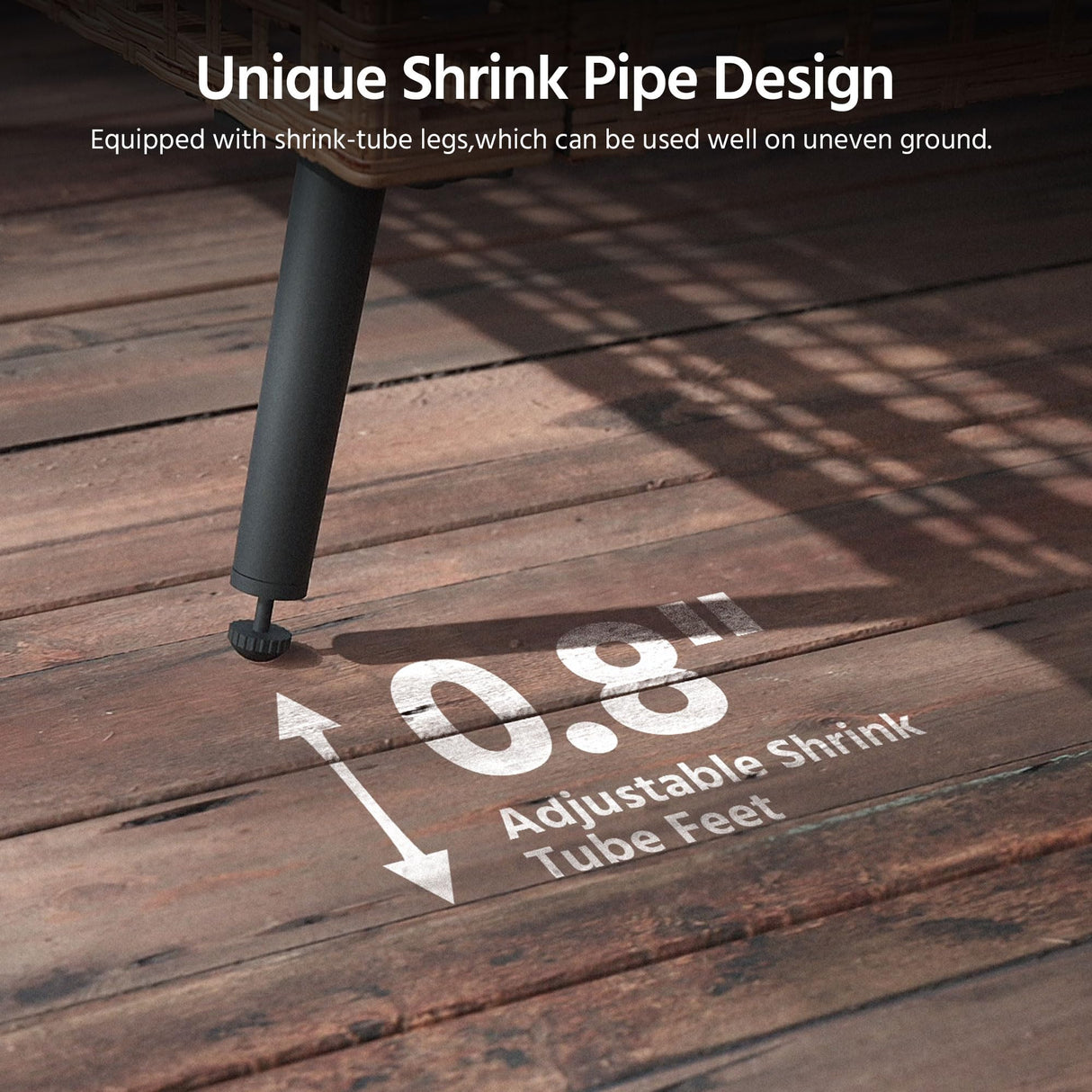 LAUSAINT HOME 7-Piece All-Weather Outdoor Sectional Sofa Set PE Wicker Patio Conversation Set with Thick Cushions & Coffee Table for Garden (Beige) LAUSAINT HOME