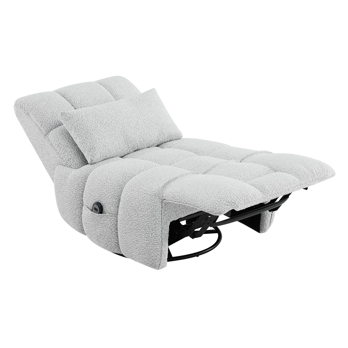 Watson & Whitely Oversized Power Recliner Chair for Adults, Swivel Rocker Recliner Chair with Lumbar Support, Ultra-Comfy Glider Recliner for Living Room Theater Seating Single Sofa, Grey Watson & Whitely