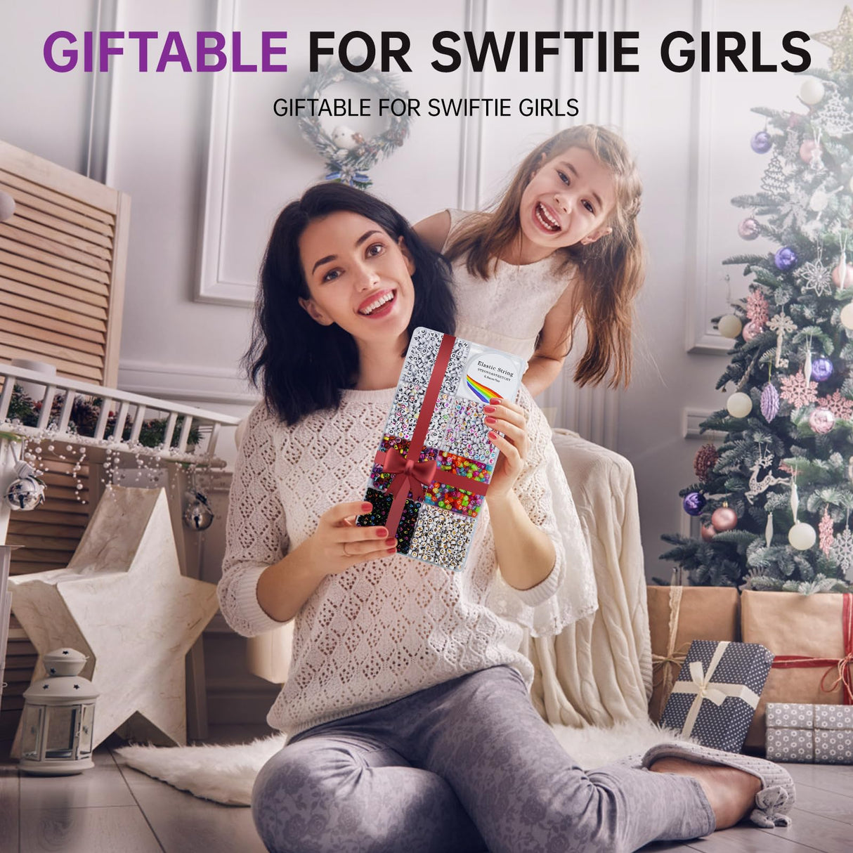 Redtwo 1600 Pcs Letter Beads Kit, 6 Styles of Colorful Alphabet Beads for Bracelet, Number Beads Smiley Face Beads Heart Beads and a Roll of Elastic String for Friendship Bracelet Kit. Redtwo