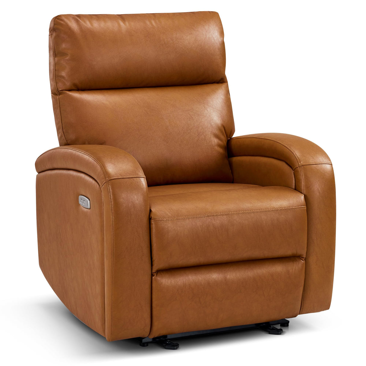 MCombo Zero Wall Recliner Chair, Power Wall Hugger Recliner with USB & Type-C Dual Charge Ports, for Small Space, Living Room, RV PR644 (Cognac Brown) MCombo