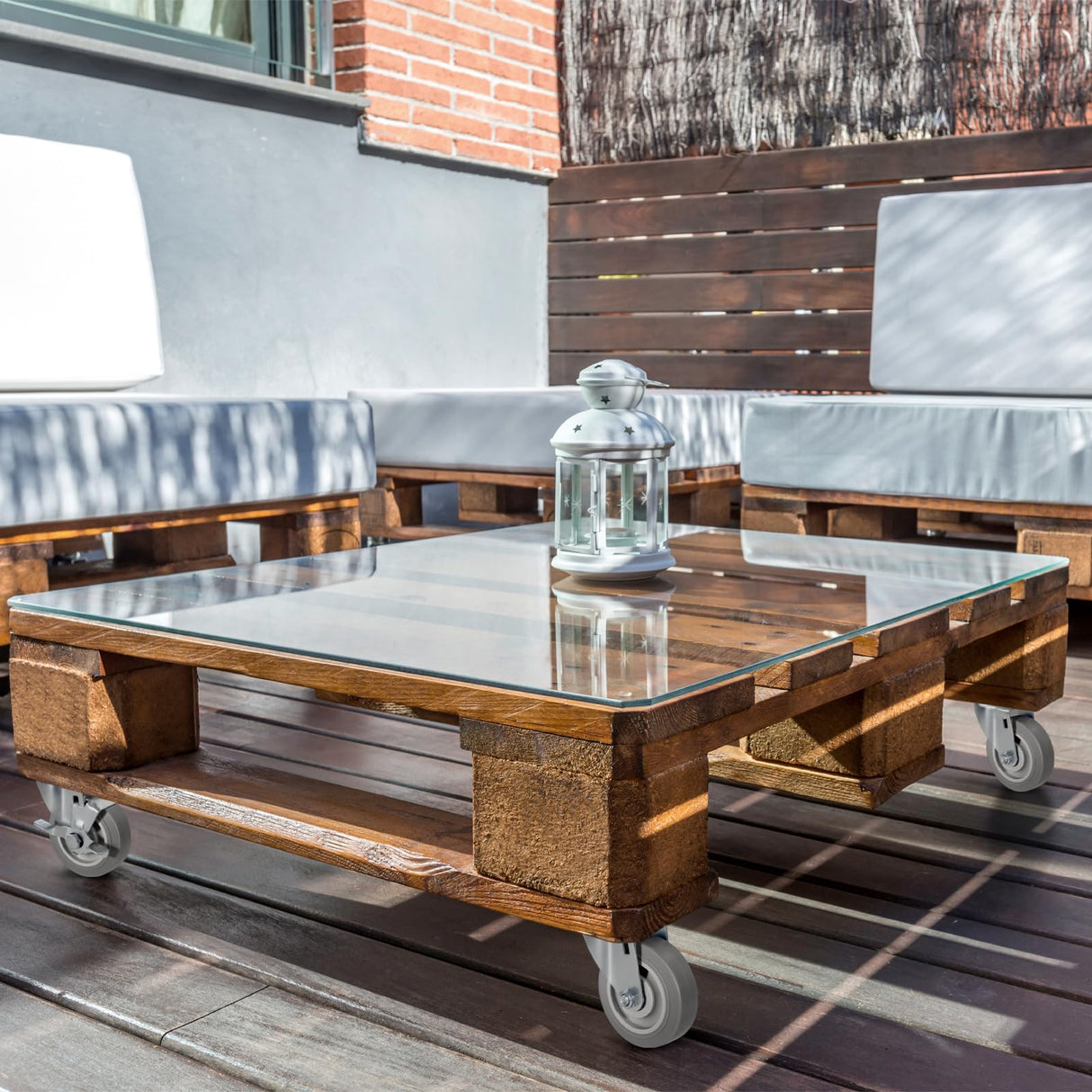 NINOSO Caster Wheels, 4" Heavy Duty Industrial Casters Set of 4 with Load 1200lbs Capacity, Wheels for Cart Furniture(2 Swivel & 2 Rigid) Ninoso