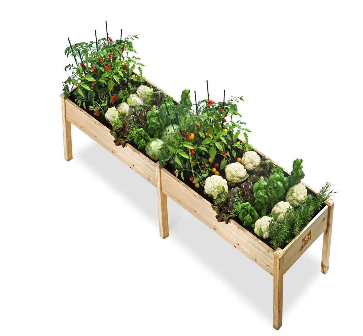 Maple99 Raised Garden Bed with Legs 72x23x30 - Natural Cedar Wood Elevated Planter Box, Veggies, Herbs - 300lb Capacity - Natural Maple99