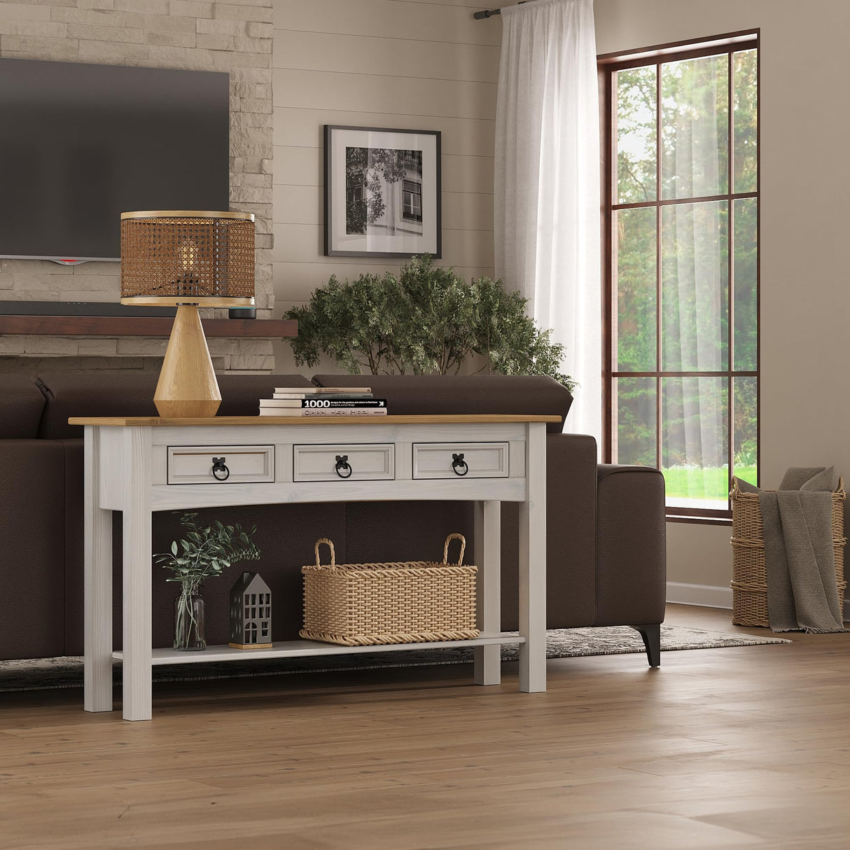 Furniture Dash - Living Room Furniture - Console Tables for Entryway - Entry Table - Hallway Table - Entryway Furniture - 47.99" W, 12.64" D, 28.82" H - 30.86lb (Snow White) Furniture Dash