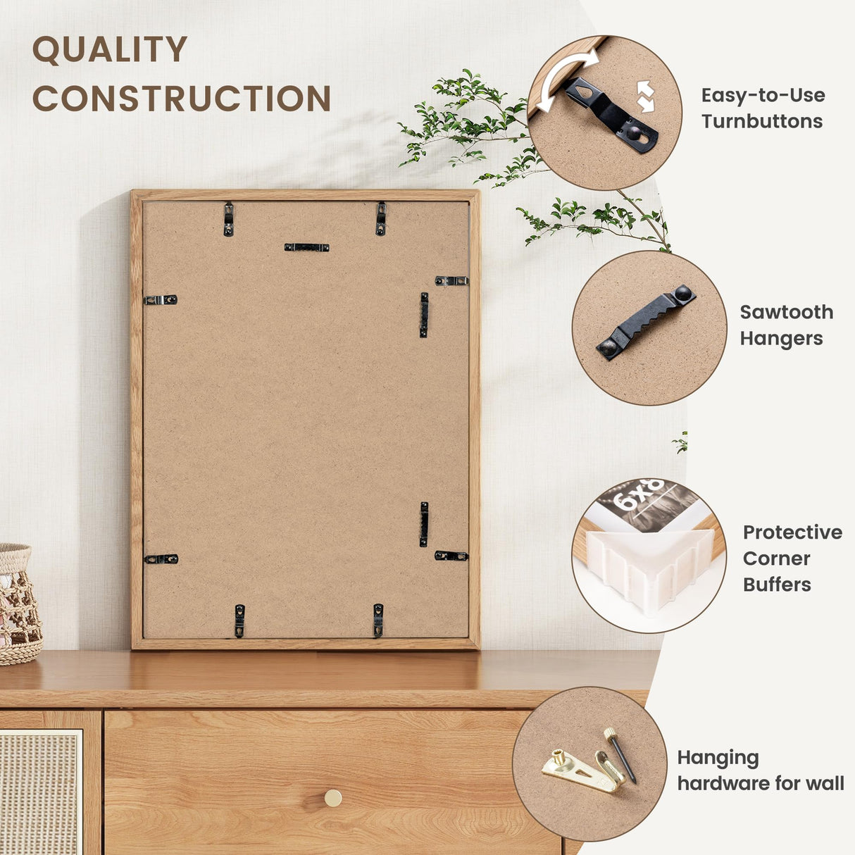 11x14 Picture Frame, USA-Sourced Oak Wood Photo Frame with HD Tempered Glass, Handcrafted Rounded Corner 11 x 14 Wooden Frame Matted to 8x10 Photos, 11x14 frame, Horizontal or Vertical Wall Display Fun Memories