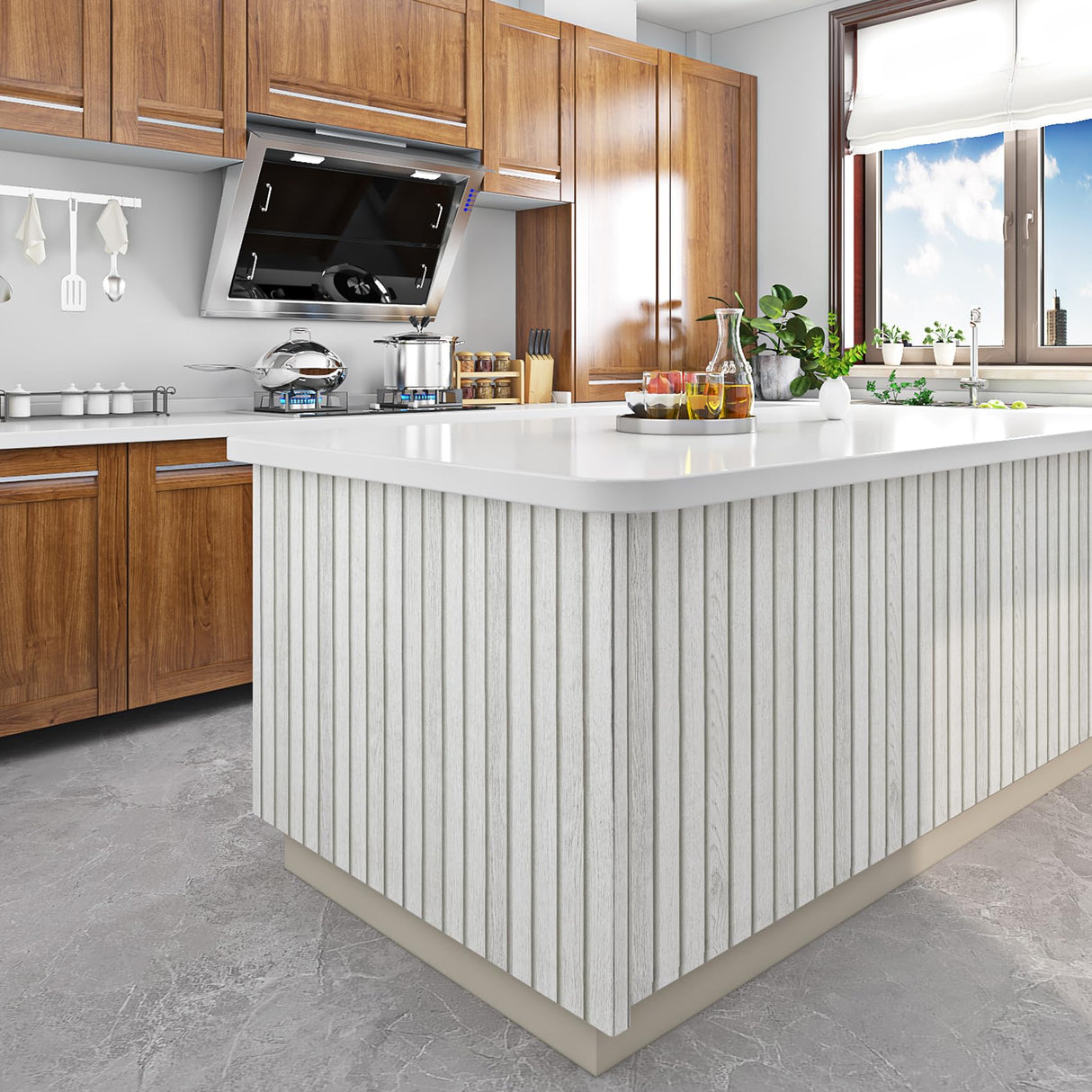 Livelynine Off White Beadboard Wallpaper Peel and Stick Faux Wood Slat Wall Paneling for Accent Wall Farmhouse Bead Boards Vinyl Prepasted Wallpaper Rolls Removable Contact Paper for Walls 15.8x78.8 Livelynine