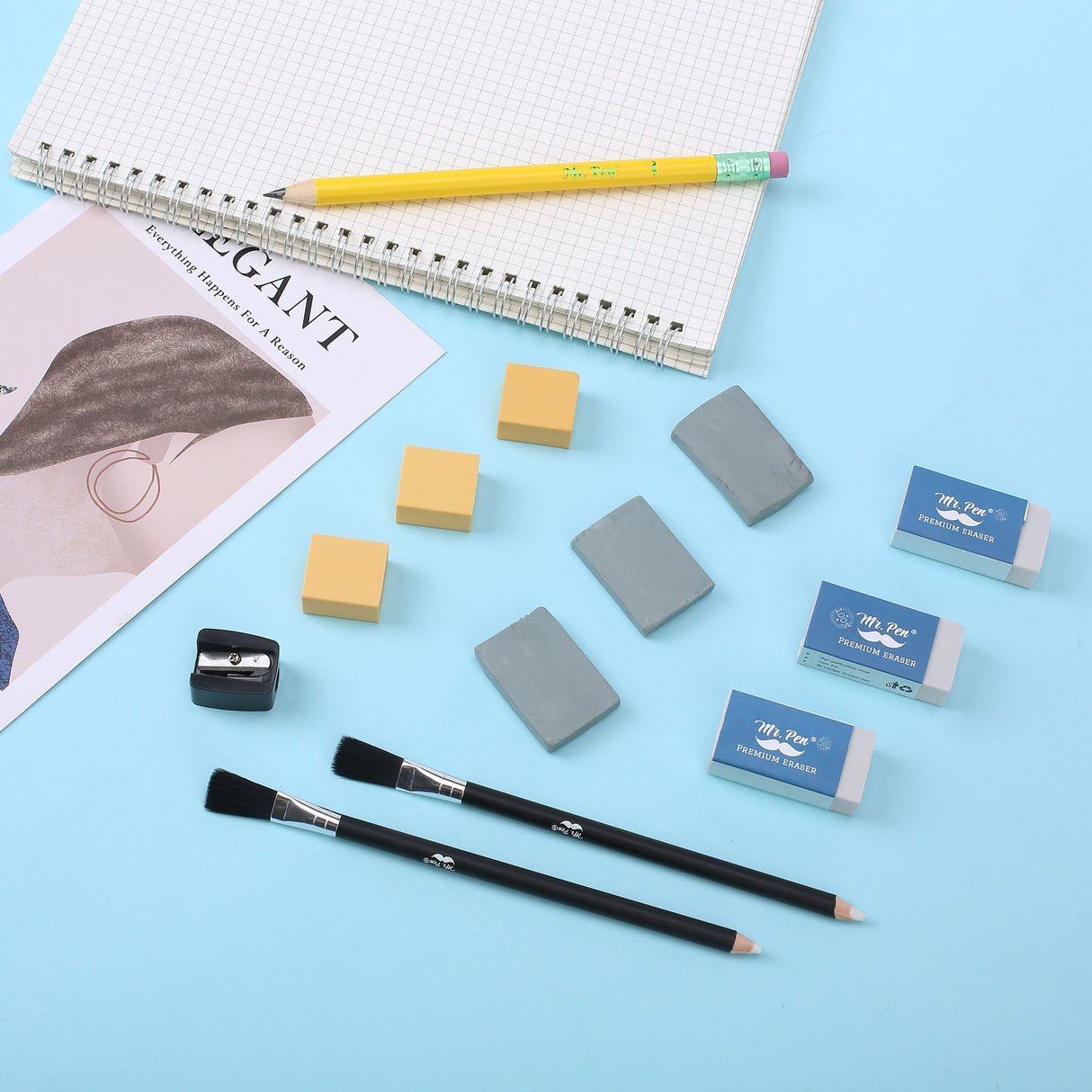 Mr. Pen Art Eraser Set - 12 Pcs, Kneaded & Gum Erasers for Artists Mr. Pen