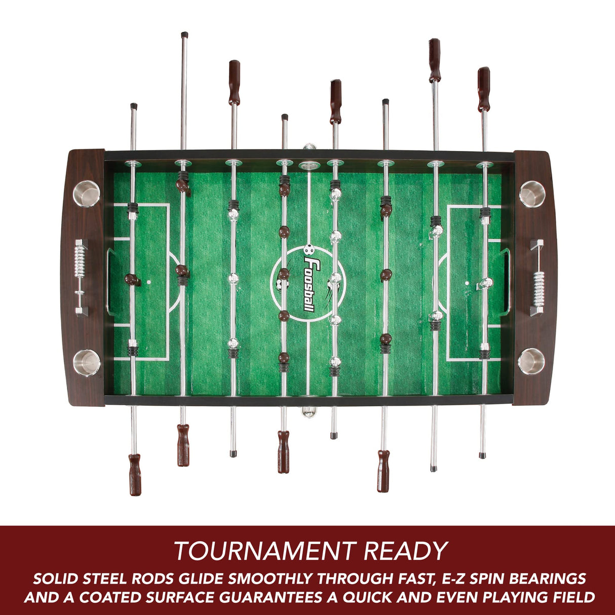 Hathaway 56-Inch Primo Foosball Table, Family Soccer Game with Wood Grain Finish, Analog Scoring and Free Accessories Hathaway