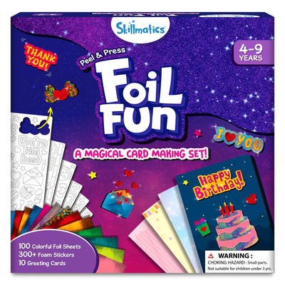 Skillmatics Foil Fun - Card Making Set, No Mess Art for Kids, Craft Kits & Supplies, DIY Creative Activity, Gifts for Girls & Boys Ages 4, 5, 6, 7, 8, 9