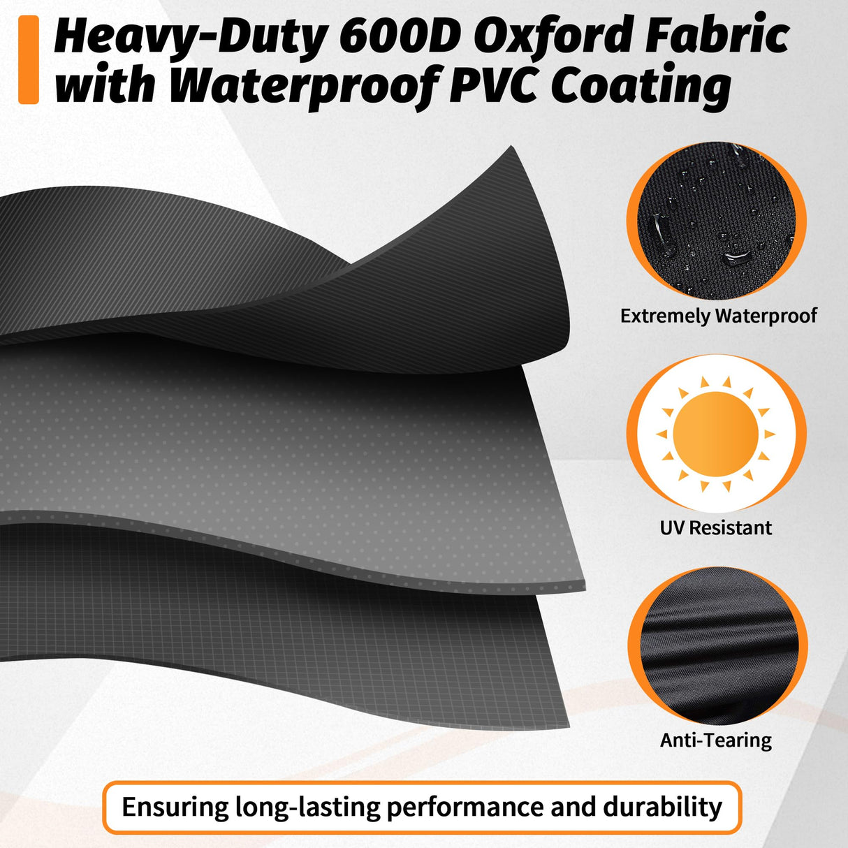 iCOVER Grill Cover 82 Inch, BBQ Grill Cover for Outdoor Grill, 600D Heavy-Duty Waterproof Gas Grill Cover BBQ Cover, Barbecue Grill Covers for Weber, Charbroil, Brinkmann, Nexgrill and More, Black i COVER