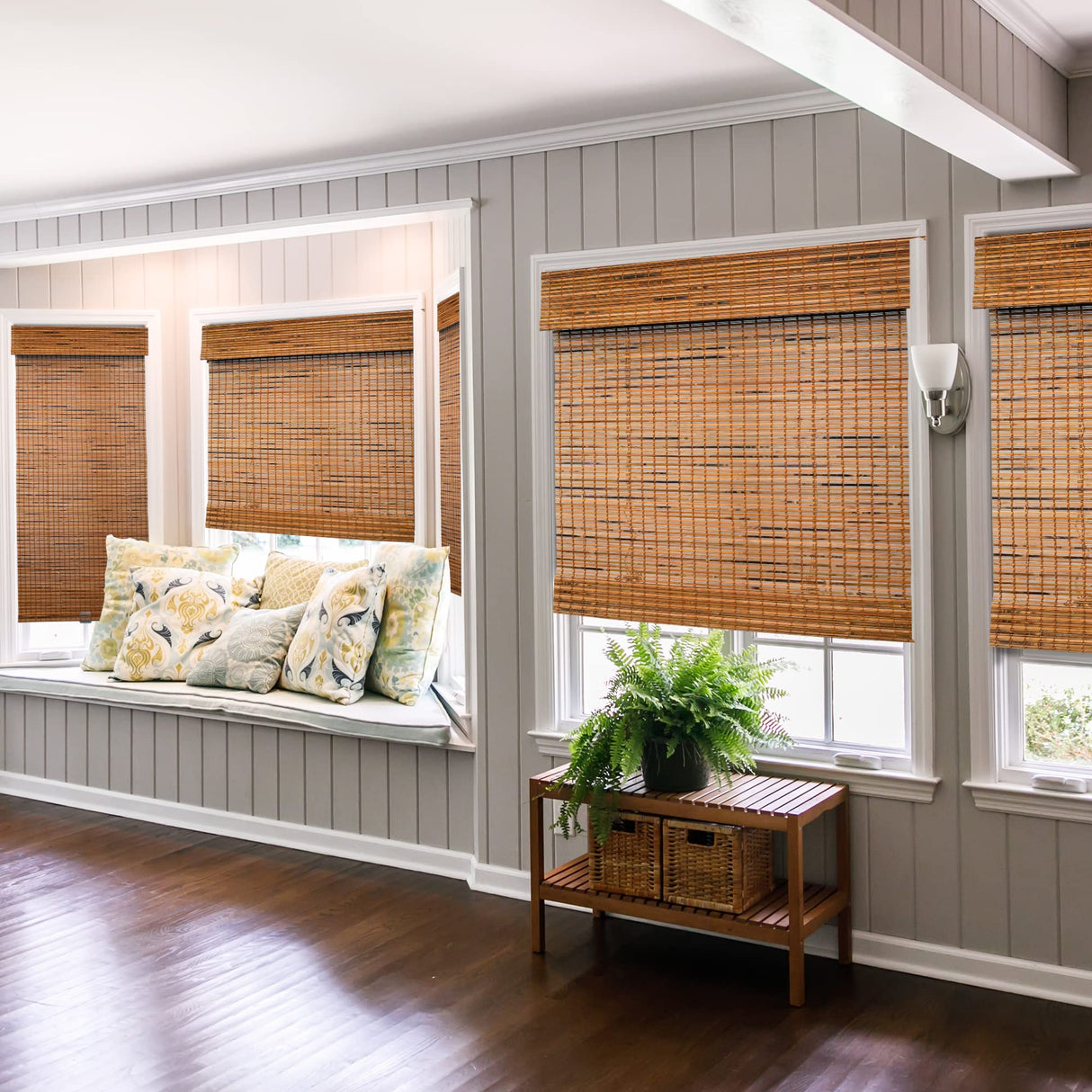 CHICOLOGY Bamboo Blinds, Bamboo Shades, Custom Bamboo Shade, Cordless Bamboo Shades, Window Shade Roman, Patio Blinds and Shades, Porch Shades Outdoor Roll Up, Salem, 31" W X 64" H CHICOLOGY