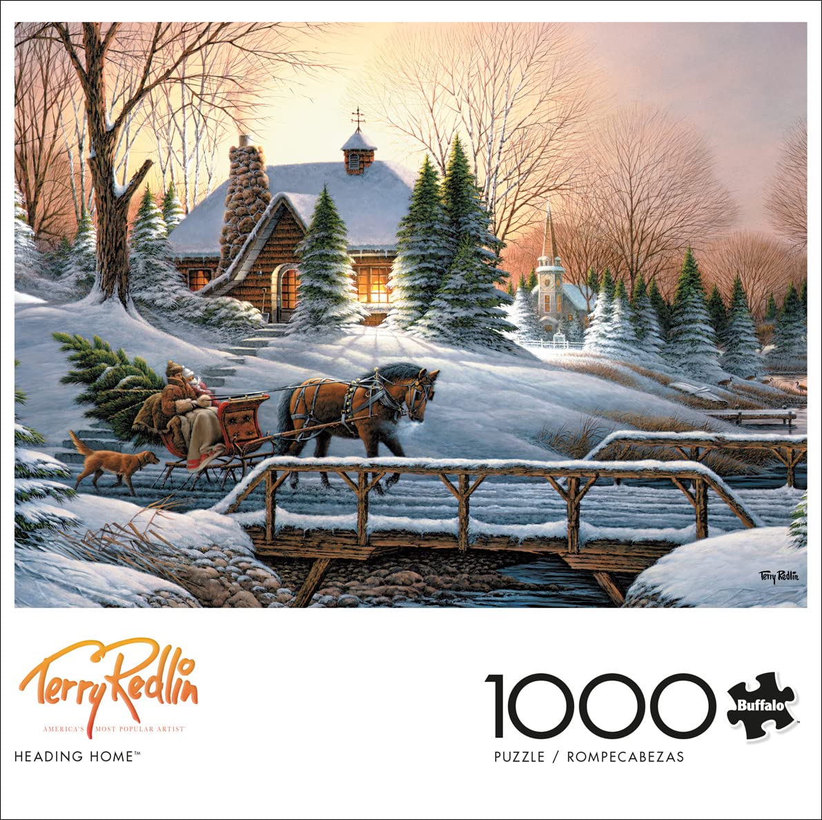 Buffalo Games - Terry Redlin - Heading Home - 1000 Piece Jigsaw Puzzle for Adults Challenging Puzzle Perfect for Game Nights - Finished Puzzle Size is 26.75 x 19.75 Buffalo Games