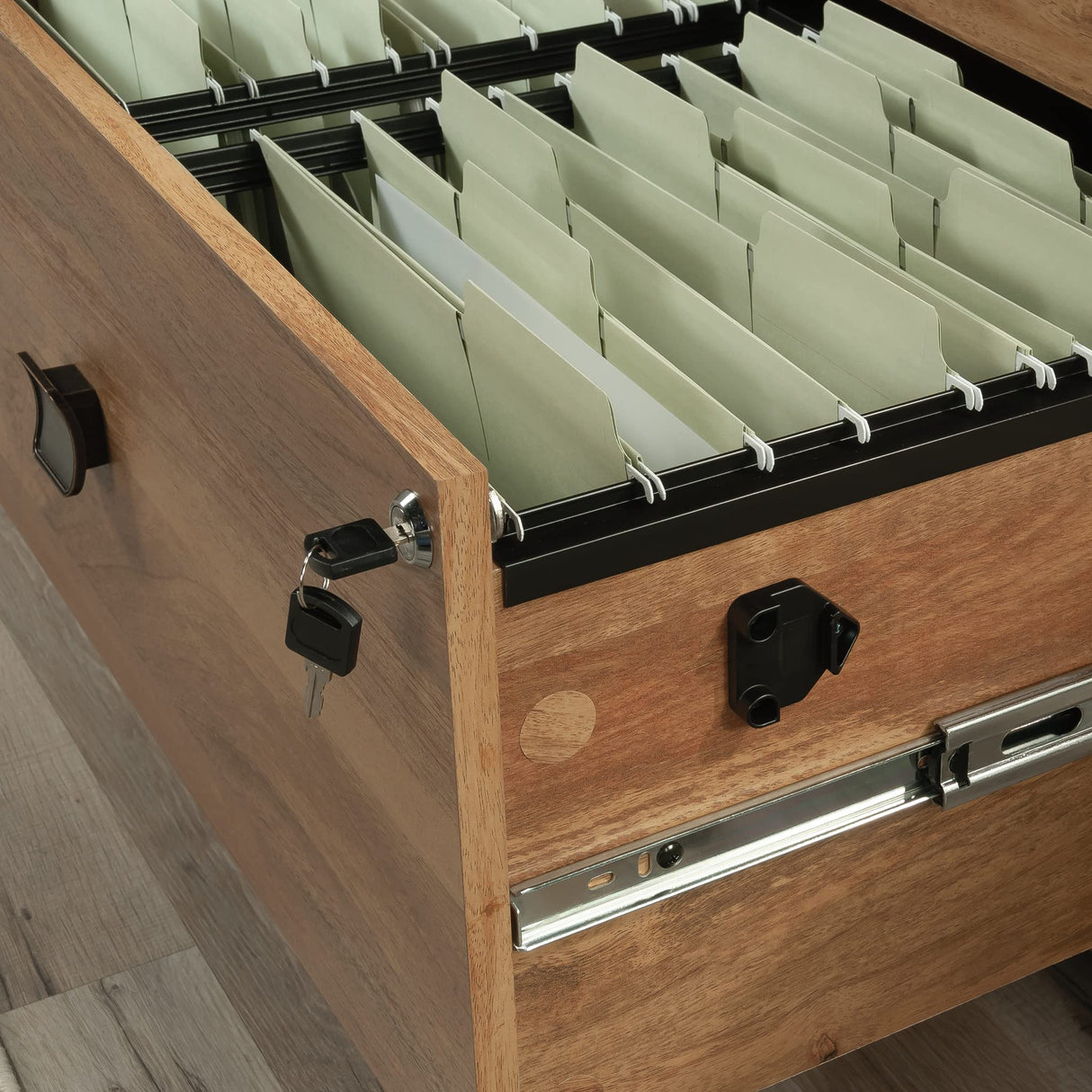 Sauder Cannery Bridge Lateral File, L: 31.73" x W: 22.05" x H: 29.76", Sindoori Mango finish Sauder