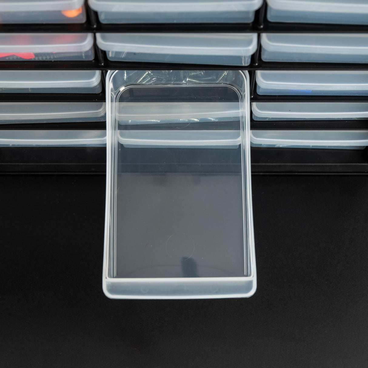 IRIS USA Plastic Storage Drawers, 24-Drawer, Stackable Small Parts Organizer Cabinet for Hardware Screw Nuts and Bolts Sticker Bead Balloon Building Bricks, Teacher Toolbox Garage Storage Bins, Black Iris Ohyama