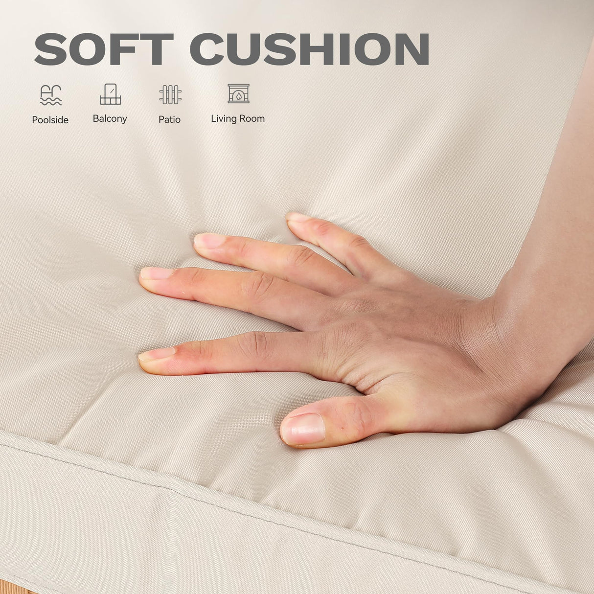 DWVO Patio Furniture Set 3 Pieces Outdoor Sectional Sofa with Solar Light Table & Waterproof Cushions Outdoor Couch All-Weather Rattan Patio Conversation Set for Balcony Garden Porch DWVO