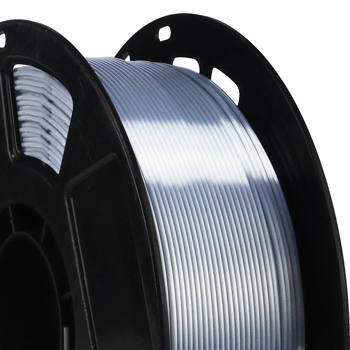 1.75mm Silk Pearlescent Metal Silver Shiny PLA Filament, 1kg 3D Printing Material Widely Support for FDM 3D Printer, Pack with Extra Filament Sample by BBLIFE Bblife