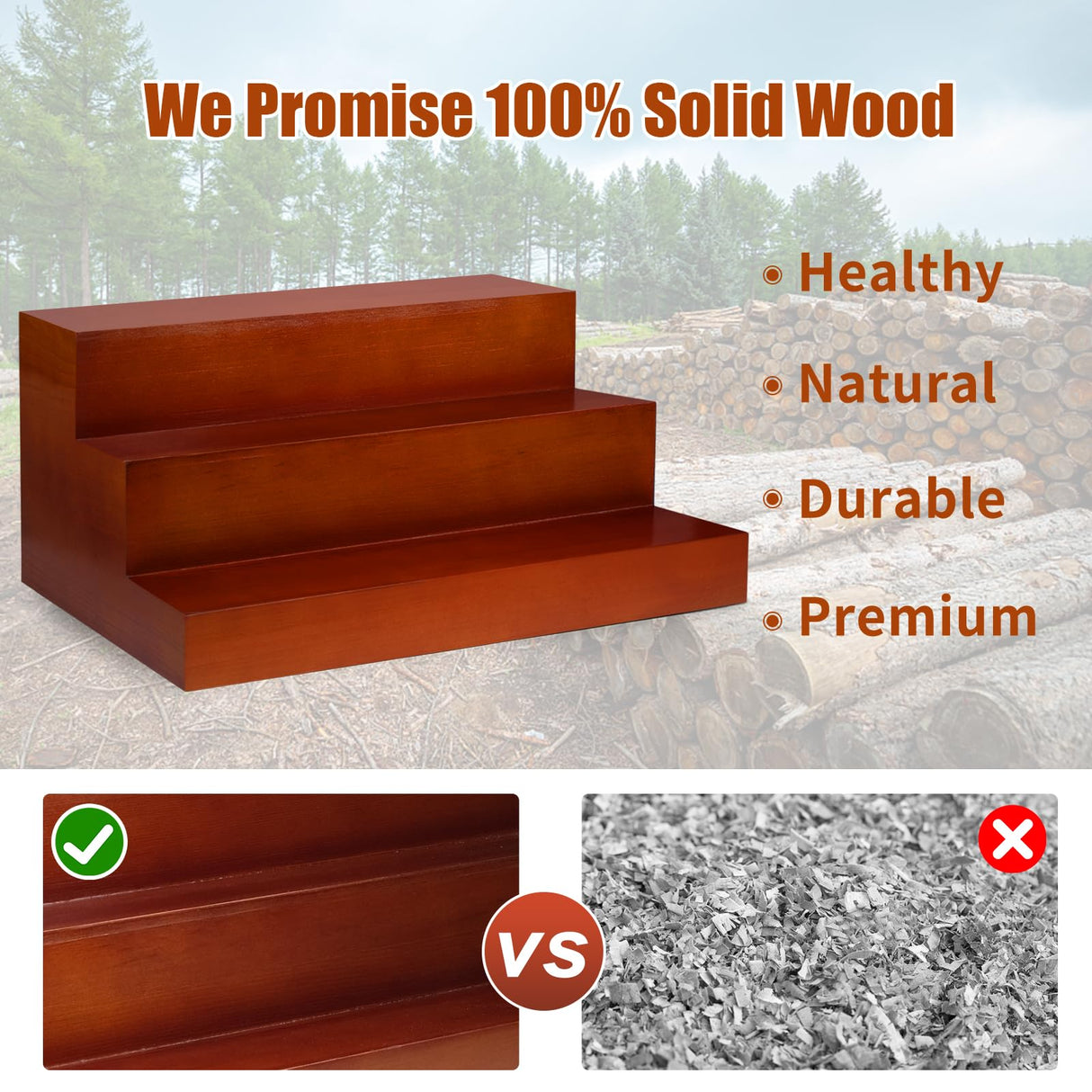 AGJIDSO Liquor Bar Bottle Display Shelf, 3 Tier Solid Wood Liquor Bottle Stand, Bar Liquor Shelves for Home, Bar, Kitchen AGJIDSO