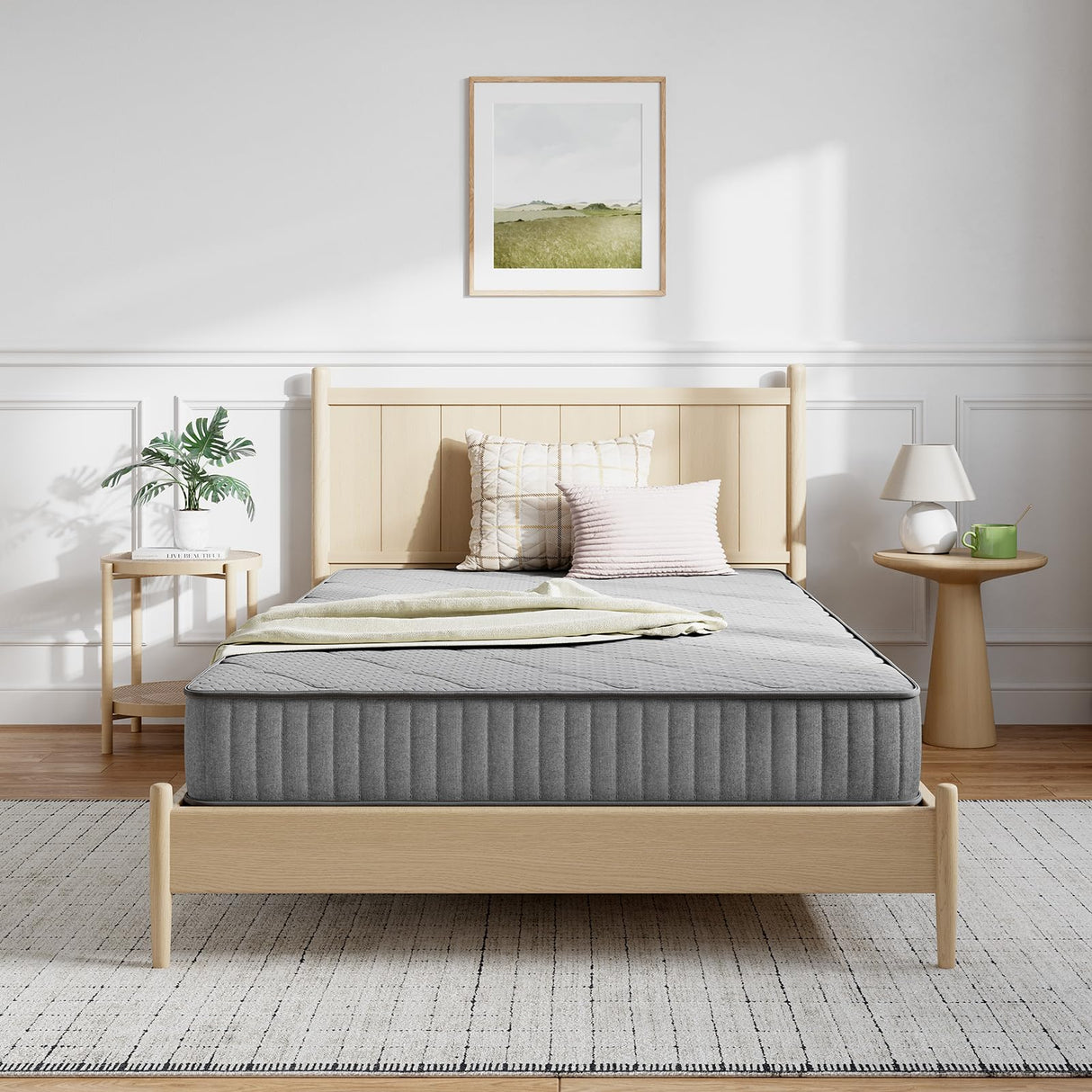 Novilla Queen Mattress, 8 Inch Queen Hybrid Mattress in a Box with Individual Pocketed Springs & Gel Memory Foam for Body Support & Back Pain Relief & Cool Night Sleep, CertiPUR-US Certified Novilla