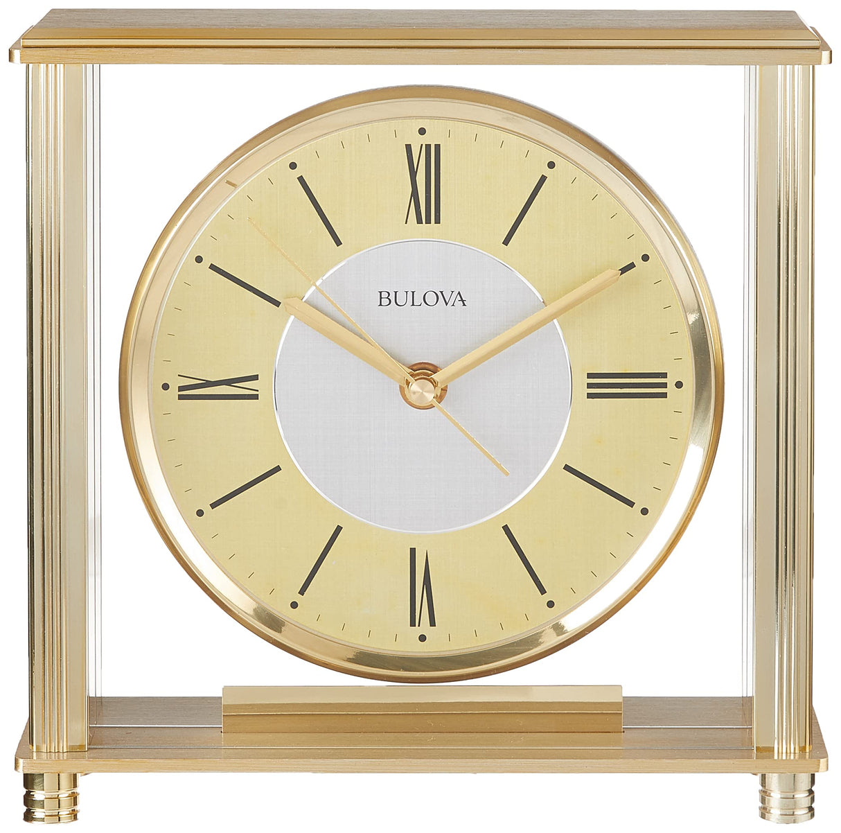 Bulova B1700 Grand Prix Clock, Brass Bulova