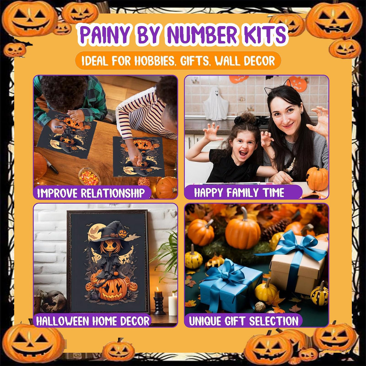 cviokrdu Halloween Paint by Numbers Kit for Adults - Halloween Adult Paint by Number Kits Without Frame, DIY Oil Painting for Gift Home Wall Decor (16x20inch) cviokrdu