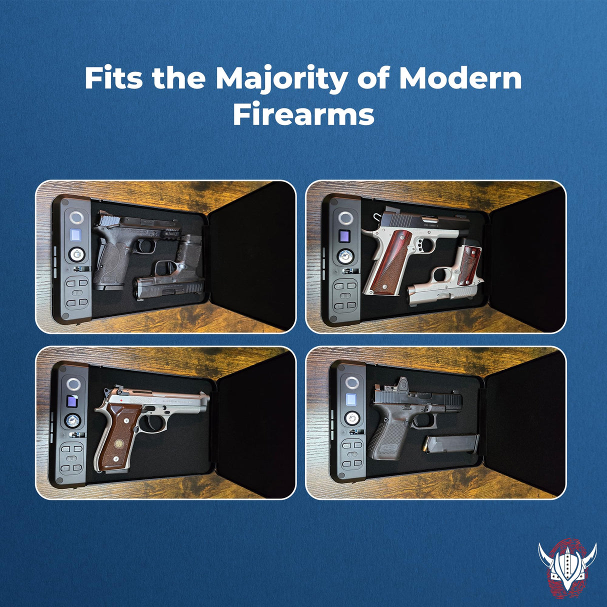 Viking Biometric Fingerprint Lock Biometric Fingerprint Gun Safe 360 Degree Fingerprint Detection LCD Feedback Screen Weather & Dust Resistant IP65, Portable Design AYIN