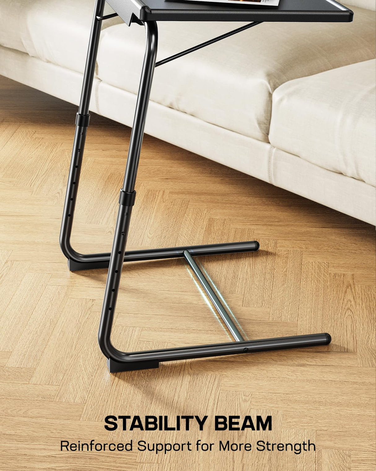 LORYERGO TV Tray - TV Table, Folding Table Trays, w/6 Height & 3 Tilt Angle, w/Cup Holder, Dinner Tray for Eating on Couch, Laptop, Bed & Couch LORYERGO