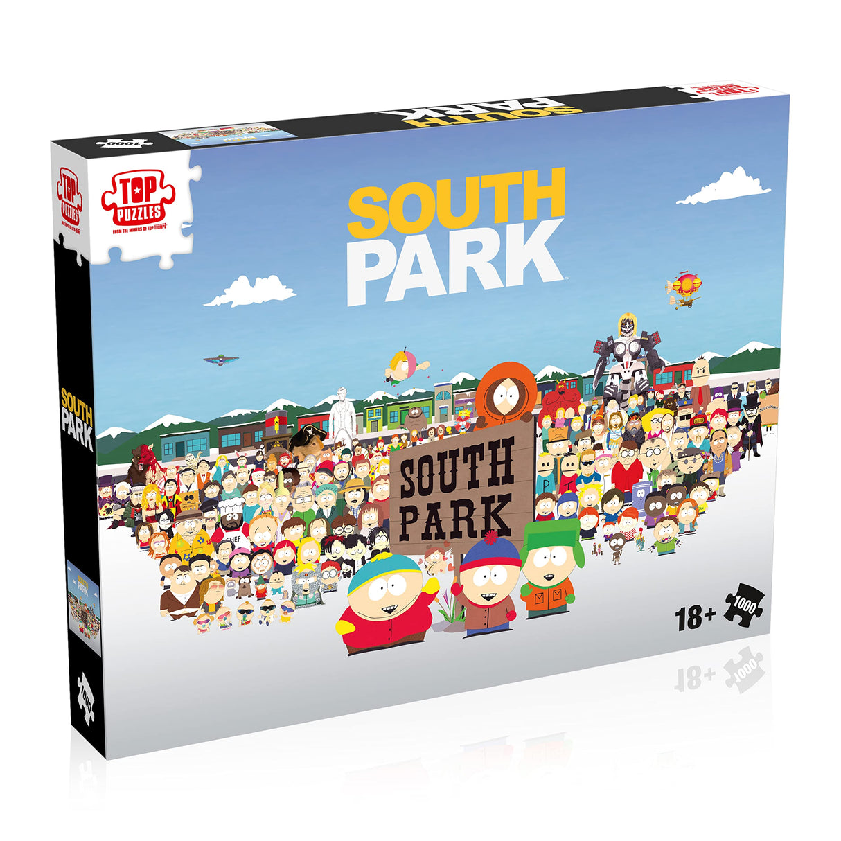 Winning Moves South Park 1000 Piece Jigsaw Puzzle Game, Tour South Colorado and Piece Together Stan, Kyle, Kenny and Cartman, Gift and Toy for South Park Fans Aged 18 Plus Winning Moves