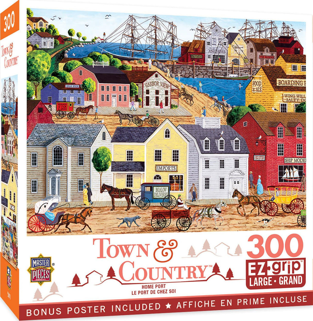 MasterPieces 300 Piece EZ Grip Jigsaw Puzzle - Home Port - 18"x24" Masterpieces
