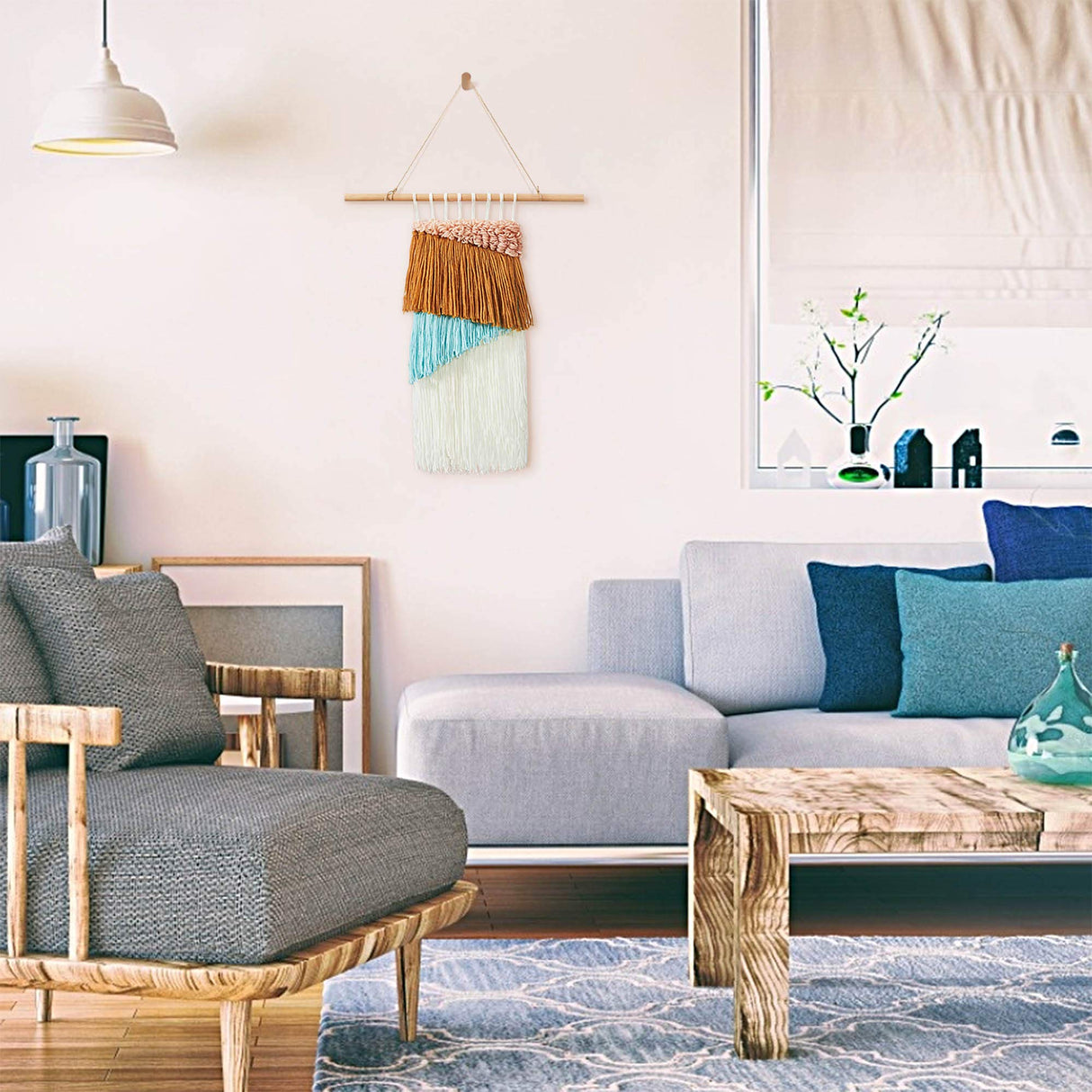 WILLOWDALE Weaving Loom, 16.5" L x 15.7" W Wooden Loom Kit,Tapestry Loom for Creative DIY Weaving Art & Crafts, Ideal for Kids, Beginners, Adults WILLOWDALE