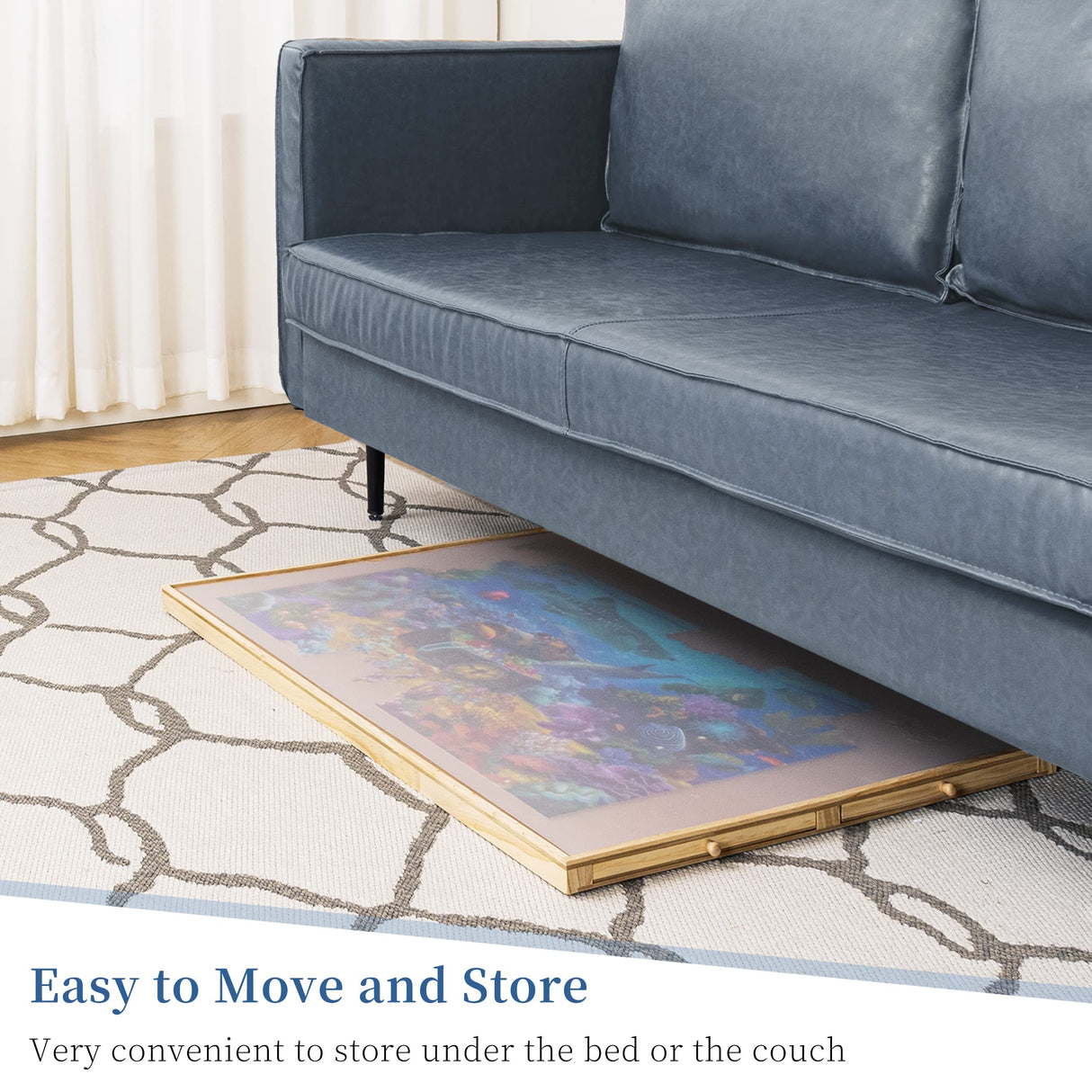 Becko US 1500-Pc Tilting Jigsaw Puzzle Board with 4 Colorful Drawers & Cover, Adjustable Puzzle Table with Built-in Easel/Stand, Portable Tables with Storage for Adults, with Premium Flannel Tabletop Becko US