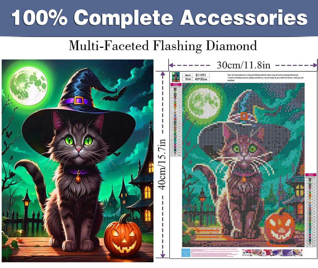 ijbnhd 5D Black Cat Diamond Art Kits for Adults Cat Diamond Painting Kits for Adults Beginners Full Drill Round Moon Gem Art for Crafts Home Wall Decor Gift 12x16inch ijbnhd