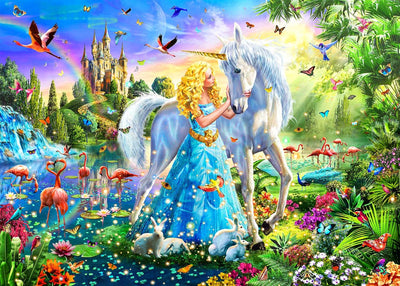 Puzzles for Kids Ages 8-10 6-8 - Princess & Unicorn Floor Puzzle- 200 Piece Jigsaw Puzzles for Kids Ages 10-12 Year Old and Adults.Colorful Children Puzzles for Girls and Boys Educational Toys