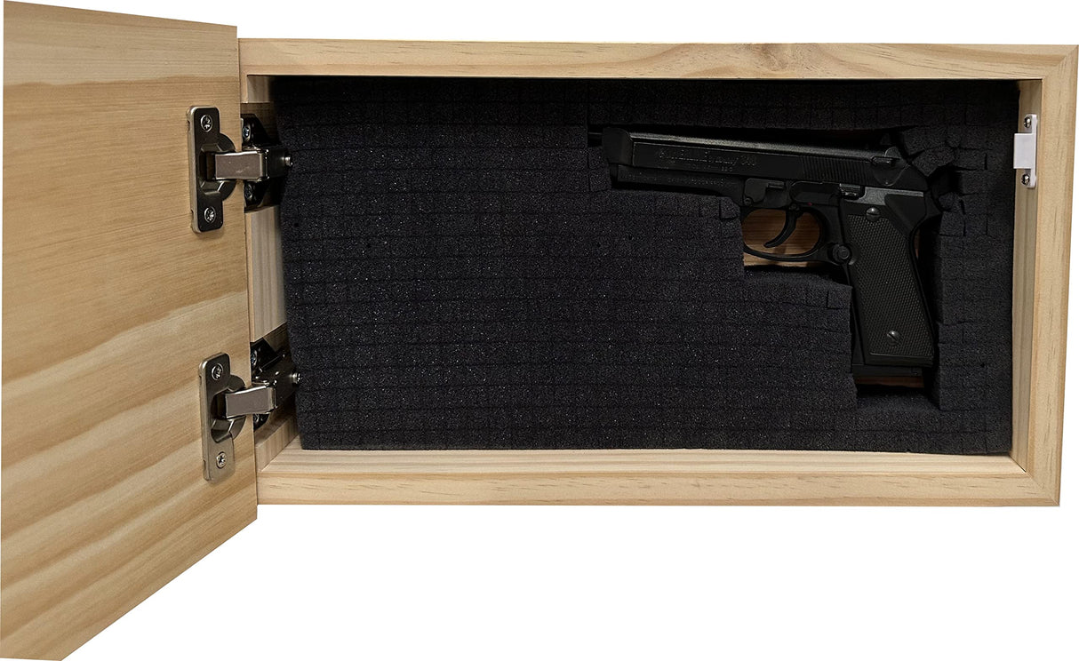 American Flag Concealed Gun Cabinet, Hidden Gun Storage American Flag (Black) Bellewood Designs