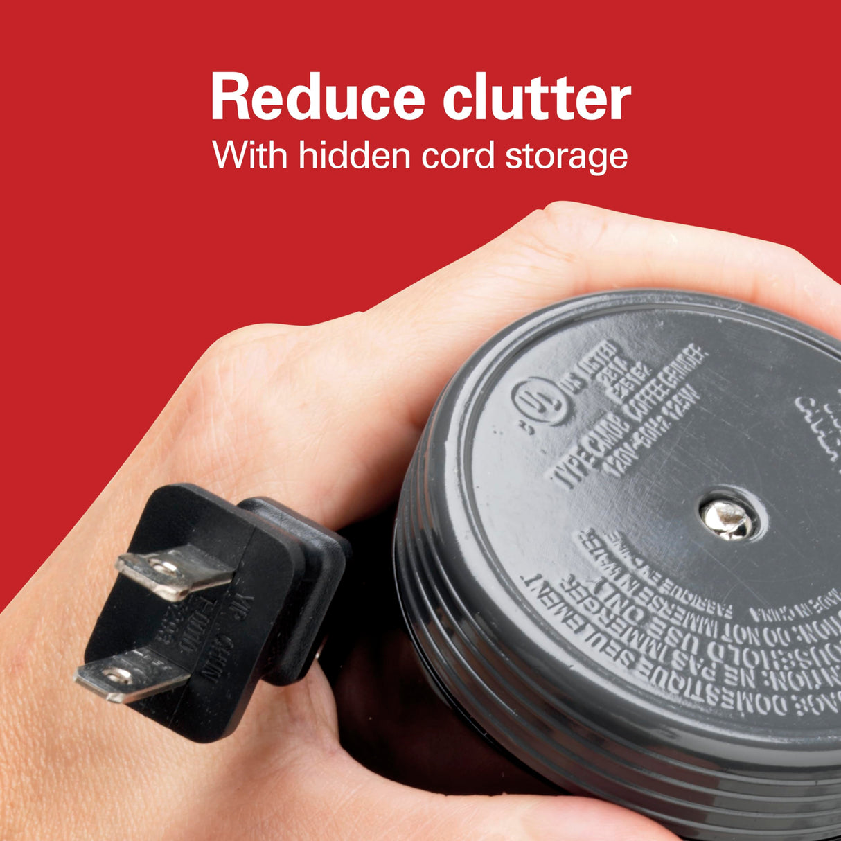 Hamilton Beach Fresh Grind Electric Coffee Grinder for Beans, Spices and More, Stainless Steel Blades, Removable Chamber, Makes up to 12 Cups, Black Hamilton Beach