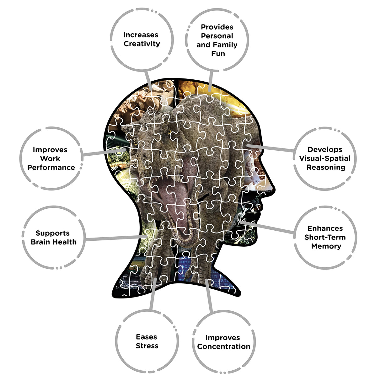 AQUARIUS Jurassic World Collage Puzzle (1000 Piece Jigsaw Puzzle) - Officially Licensed Jurassic World Merchandise & Collectibles - Glare Free - Precision Fit, 22'' x 28'' AQUARIUS